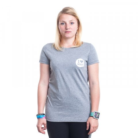 Koszulki - Koszulka I Love Rolki Logo Women T-shirt - Melanż - Zdjęcie 1