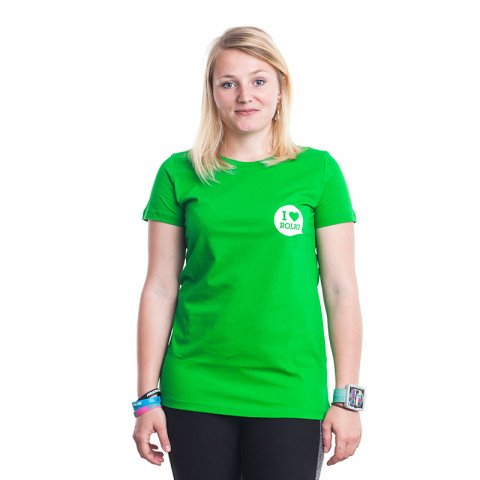 Koszulki - Koszulka I Love Rolki Logo Women T-shirt - Zielony - Zdjęcie 1