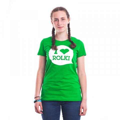 Koszulki - Koszulka I Love Rolki Classic Women T-shirt - Zielony - Zdjęcie 1