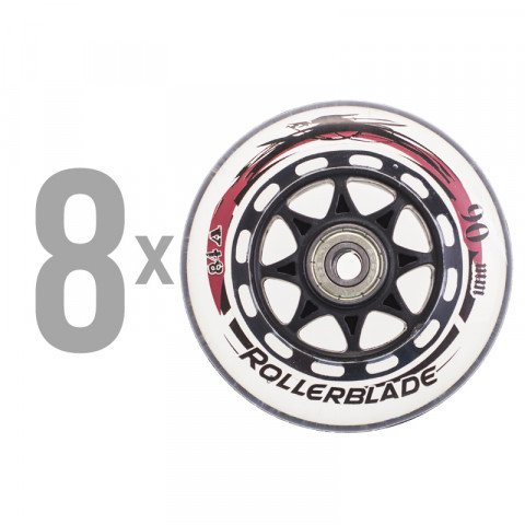 Promocje - Kółka do Rolek Rollerblade Wheels Pack 90mm/84a + SG9 Bearings (8 szt.) - Zdjęcie 1