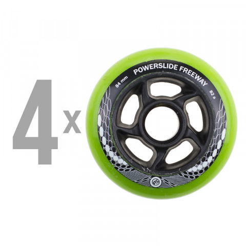 Promocje - Kółka do Rolek Powerslide Freeway 84mm/82a - Green (4 szt.) - Zdjęcie 1