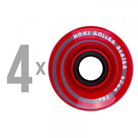 Kółka - Kółka do Rolek Moxi Juicy Wheels 65mm/43mm 78a - Cherry Red (4 szt.) - Zdjęcie 1