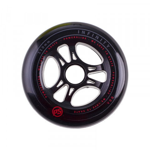 Kółka - Kółka do Rolek Powerslide Infinity II 110mm/85a (1 szt.) - Czarno/Czerwone - Zdjęcie 1