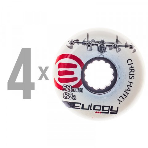 Kółka - Kółka do Rolek Eulogy Chris Haffey Plane Signature Pro Wheels 58mm/88a - Zdjęcie 1