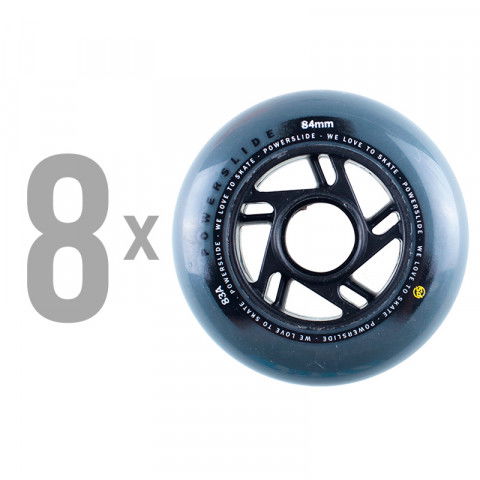 Promocje - Kółka do Rolek Powerslide Vi 84mm/83a - Grey (8 szt.) - Zdjęcie 1