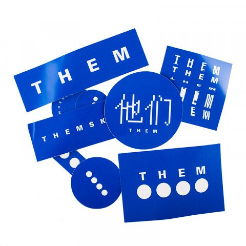 Banery / Naklejki / Plakaty - THEM Sticker Pack - Niebieska - Zdjęcie 1