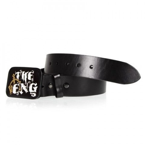 Paski - England The Eng Leather Belt - Czarny - Zdjęcie 1