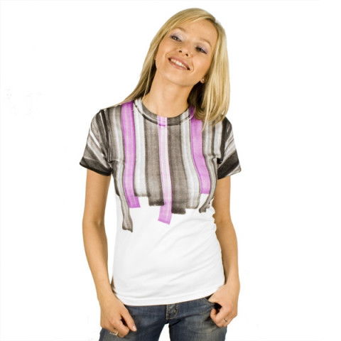 Koszulki - Koszulka Ucon Elle Smearfink T-shirt - Liliowa - Zdjęcie 1