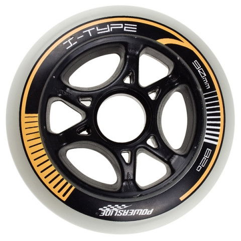 Promocje - Kółka do Rolek Powerslide X-Type 90mm/82a - Czarno/Pomarańczowe OEM - Zdjęcie 1