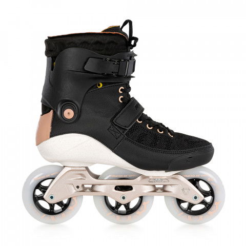 Rolki - Rolki Powerslide Swell 100 - Czarno/Piaskowe - Po Zwrocie - Zdjęcie 1