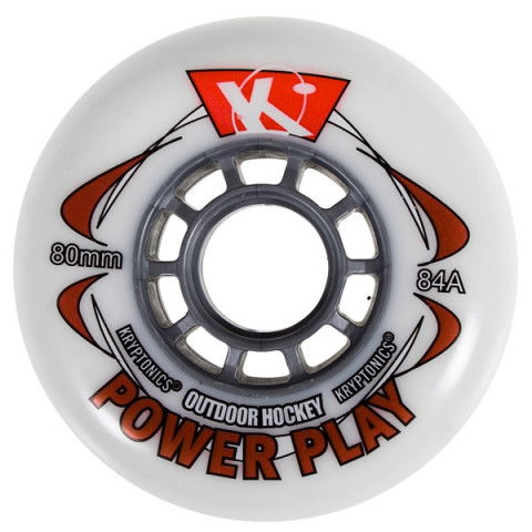 Promocje - Kółka do Rolek Kryptonics Powerplay Out 80mm/84a - Biało/Srebrne - Zdjęcie 1