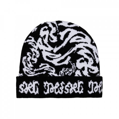 Czapki Zimowe - Czapka Mesmer Beanie - Czarno-Biała - Zdjęcie 1