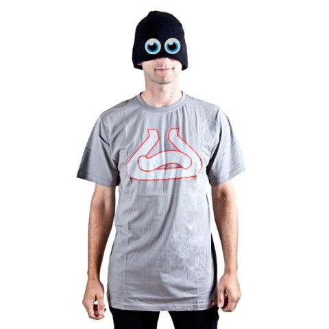 Koszulki - Koszulka Remz Bottle T-shirt 10 - Jasno Szaro Szaro Czerwony - Zdjęcie 1