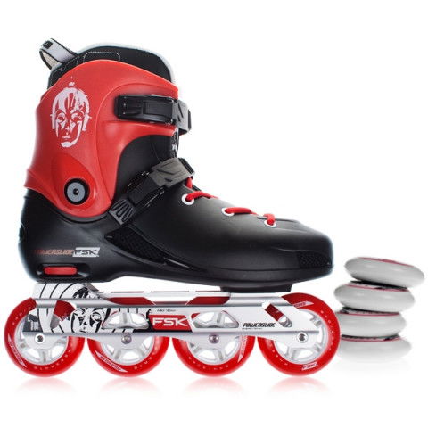 Rolki - Rolki Powerslide FSK Metro 10 - Czarno Czerwone - Freeride Setup - Zdjęcie 1
