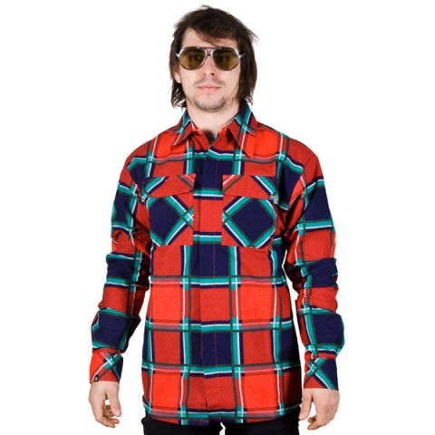 Koszule - Ucon Joshua Shirt - Czerwona - Zdjęcie 1