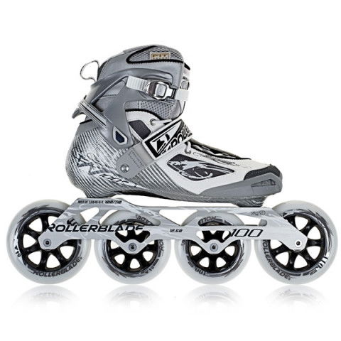 Rolki - Rolki Rollerblade Tempest 100 W - Srebrno/Białe - Zdjęcie 1