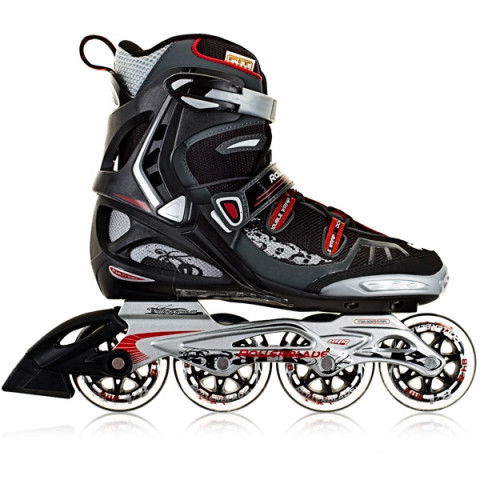Rolki - Rolki Rollerblade Spark 84 11 - Czarno/Czerwone - Zdjęcie 1