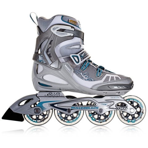 Rolki - Rolki Rollerblade Spark 84 W 11 - Srebrno/Niebieskie - Zdjęcie 1