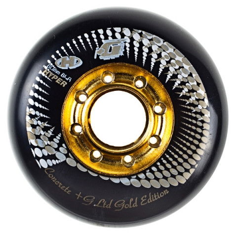 Promocje - Kółka do Rolek Hyper Concrete +G 80mm/84a - Czarno/Złote - Zdjęcie 1