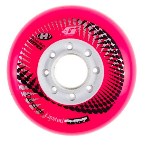 Kółka - Kółka do Rolek Hyper Concrete +G 80mm/84a - Różowo/Białe (1 szt.) - Zdjęcie 1
