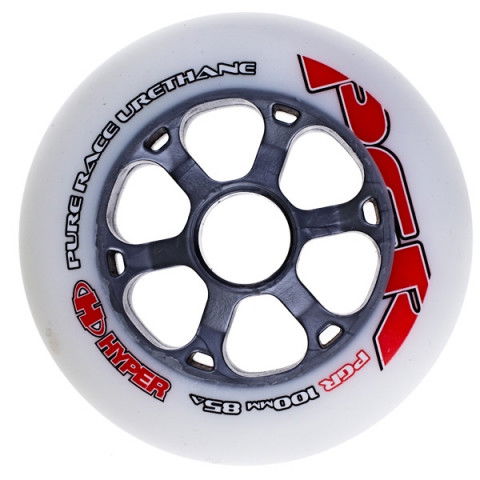 Promocje - Kółka do Rolek Hyper PGR 100mm/85a - Biało/Srebrne - Zdjęcie 1