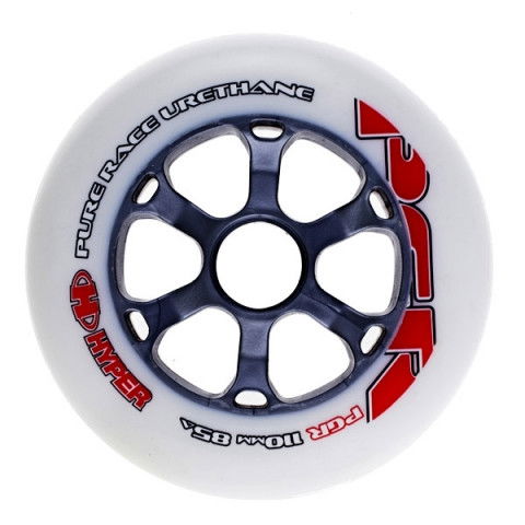 Promocje - Kółka do Rolek Hyper PGR 110mm/85a - Biało/Srebrne - Zdjęcie 1