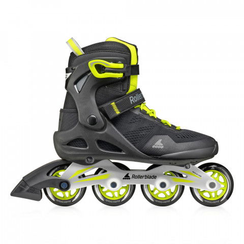 Rolki - Rolki Rollerblade Macroblade 80 - Czarno/Limonkowe - Zdjęcie 1