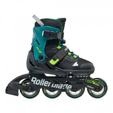 Rolki - Rolki Rollerblade Microblade XT - Czarno/Zielone - Zdjęcie 1