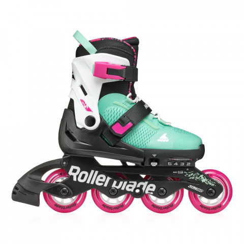 Rolki - Rolki Rollerblade Microblade XT - Czarno/Turkusowe - Zdjęcie 1