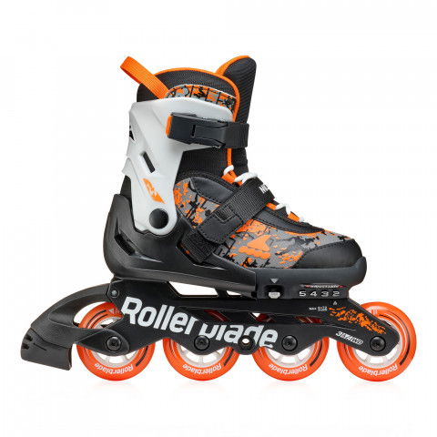Rolki - Rolki Rollerblade Microblade SL - Czarno/Pomarańczowe - Zdjęcie 1