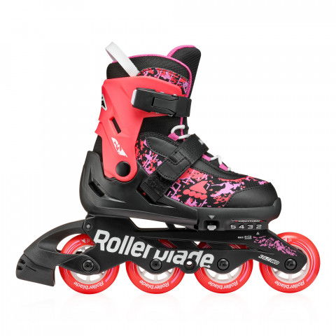 Rolki - Rolki Rollerblade Microblade SL - Czarno/Koralowe - Zdjęcie 1
