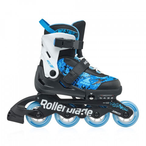 Rolki - Rolki Rollerblade Microblade SL - Czarno/Niebieskie - Zdjęcie 1