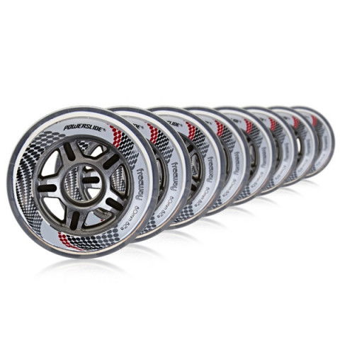 Kółka - Kółka do Rolek Powerslide Freeway 80mm/82a (łożyska + tulejki 8 szt.) - Zdjęcie 1