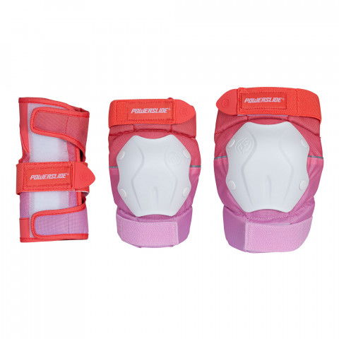 Ochraniacze - Ochraniacze Powerslide Standard Tri-Pack - Czerwono/Rożowy - Zdjęcie 1