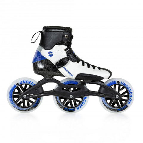 Rolki - Rolki Powerslide Arise Marathon 125 - Czarno/Biało/Niebieskie - Po Zwrocie - Zdjęcie 1