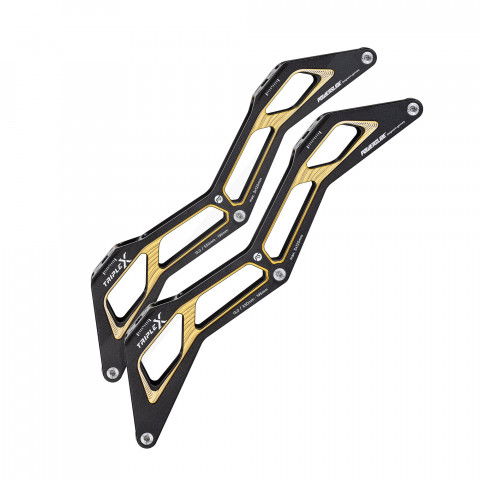 Szyny - Szyny do rolek Powerslide Triple X 3x125 13.0'' - Czarno/Złote - Zdjęcie 1