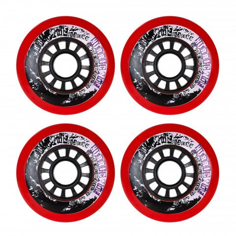 Kółka - Kółka do Rolek Powerslide Hurricane 80mm/85a - Czerwone (4 szt.) - Zdjęcie 1