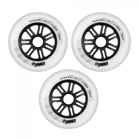 Promocje - Kółka do Rolek Powerslide Spinner 110mm/88a - Białe (3 szt.) OEM - Zdjęcie 1