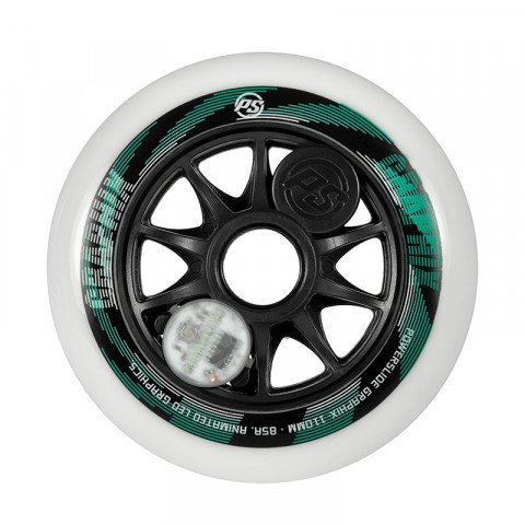 Kółka - Kółka do Rolek Powerslide Graphix Wheel 110mm/85a - Białe Lewe (1 szt.) - Zdjęcie 1