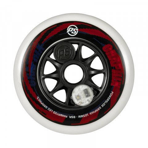 Kółka - Kółka do Rolek Powerslide Graphix Wheel 125mm/85a - Kolorowe Prawe (1 szt.) - Zdjęcie 1