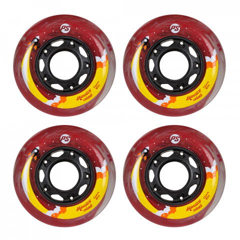 Kółka - Kółka do Rolek Powerslide Adventure 72mm/82a - Czerwone (4 szt.) - Zdjęcie 1
