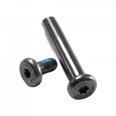 Śruby / Tulejki - Powerslide Double Axle Steel 8mm/61mm M5 (1 szt.) - Zdjęcie 1
