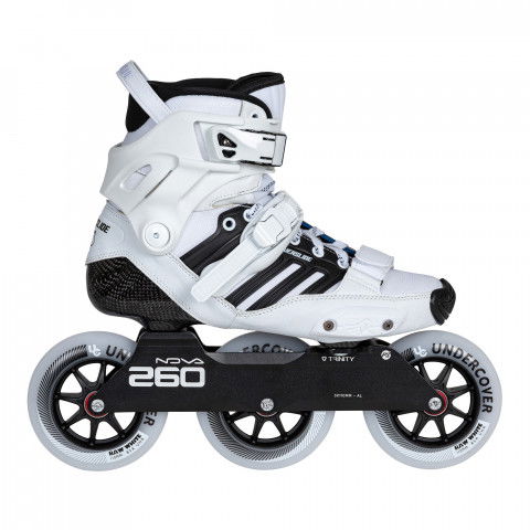 Rolki - Rolki Powerslide Hardcore EVO Pro 110 - Biało/Czarne - Po Zwrocie - Zdjęcie 1