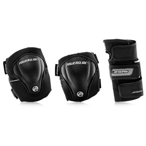Ochraniacze - Ochraniacze Powerslide Kids Standard Tri-Pack - Czarne - Zdjęcie 1