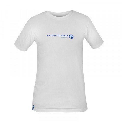 Koszulki - Koszulka Powerslide We Love To Skate T-shirt - Biało/Niebieski - Zdjęcie 1