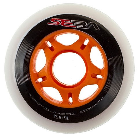 Kółka - Kółka do Rolek Seba Team 76mm/85a - Biało/Pomarańczowe - Zdjęcie 1