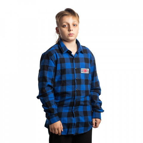 Koszule - TREE Flanel Shirt - Niebiesko/Czarna - Zdjęcie 1