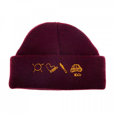 Czapki Zimowe - Czapka XCCV Bless Beanie - Bordowa - Zdjęcie 1