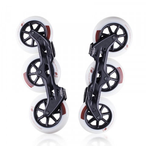 Promocje - Szyny do rolek Powerslide Elite Casted AL Frame 255 - Next Megacruiser Pro 125 Ready2Roll - Zdjęcie 1