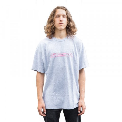 Koszulki - Koszulka Seba Men T-Shirt - Szaro/Różowy - Zdjęcie 1